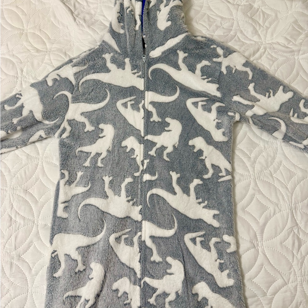 The Children's Place Gray and Blue Fleece Onesie